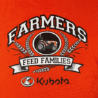 Kubota Shirt Adult MEDIUM Orange Farmers Feed Families Outdoor Tractor Equipment
