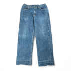 Vintage Lee Jeans Mens 32x28 Blue Straight Distressed Raw Hem Denim 90s