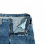 Vintage Lee Jeans Mens 32x28 Blue Straight Distressed Raw Hem Denim 90s