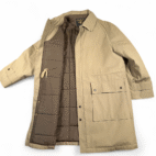 Vintage Casualcraft Trench Coat Adult LARGE 44R Brown Quilted Weatherwear 90s