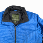 Eddie Bauer Jacket Adult LARGE Blue Goose Down Quilted Outdoor Lined Zip Pockets
