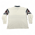 Hollister Polo Shirt Adult EXTRA LARGE White Rugby Stripe Heavyweight Cotton