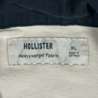 Hollister Polo Shirt Adult EXTRA LARGE White Rugby Stripe Heavyweight Cotton