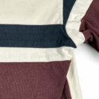 Hollister Polo Shirt Adult EXTRA LARGE White Rugby Stripe Heavyweight Cotton
