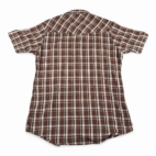 Vintage Ely Cattleman Western Shirt Adult LARGE TALL Brown Pearl Snap Plaid Y2K