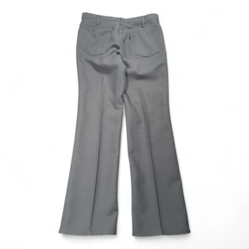 Vintage Levis Pants Mens 33x32 Gray Flared Sta Prest Trousers Polyester 70s