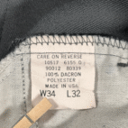 Vintage Levis Pants Mens 33x32 Gray Flared Sta Prest Trousers Polyester 70s