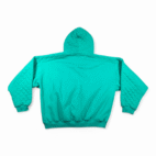 Vintage Eddie Bauer Sweater Adult MEDIUM Green Purple Quilted Hoodie Outdoor Y2K