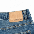 Aeropostale Jeans Mens 32x34 Blue Slim Fit Bootcut Driggs Distressed Dark Wash