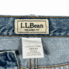 Vintage LL Bean Jeans Mens 36x32 Blue Relaxed Fit Straight Leg Light Wash Y2K