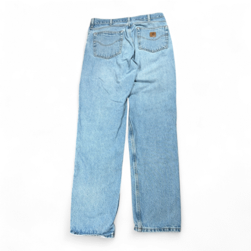 Carhartt Jeans Mens 33x34 Blue Stonewash Relaxed Fit B17 Straight Workwear Denim