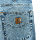 Carhartt Jeans Mens 33x34 Blue Stonewash Relaxed Fit B17 Straight Workwear Denim