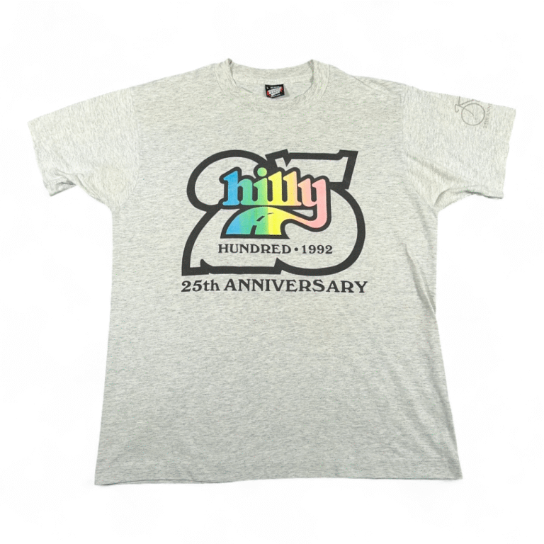 Vintage Hilly Hundred Shirt Adult LARGE Gray 1992 Cycling Bike Race Indiana 90s