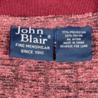 Vintage John Blair Polo Shirt Adult Large Red Textured Velour Banded Golf 90s