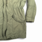 American Eagle Coat Womens LARGE Green Parka Sherpa Faux Fur Hood Army Military