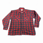 Vintage Saugatuck Dry Goods Shirt Adult EXTRA LARGE Red Blue Plaid Flannel 90s