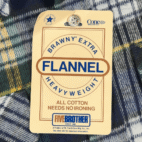 Vintage Five Brother Shirt Adult XXL Blue Plaid Flannel Union Made USA Tags 90s
