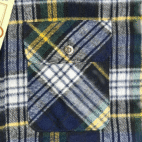 Vintage Five Brother Shirt Adult XXL Blue Plaid Flannel Union Made USA Tags 90s