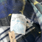Vintage Five Brother Shirt Adult XXL Blue Plaid Flannel Union Made USA Tags 90s