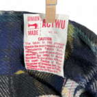 Vintage Five Brother Shirt Adult XXL Blue Plaid Flannel Union Made USA Tags 90s