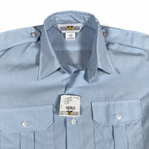 Flying Cross Shirt Adult LARGE Blue Uniform Dress Police Security Mail Carrier