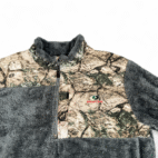 Mossy Oak Sweater Adult EXTRA LARGE Gray Sherpa Fleece Pullover Camo Hunting