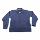 Vintage Eddie Bauer Jacket Adult LARGE Blue Sweatshirt Sherpa Lined Zip Up Y2K