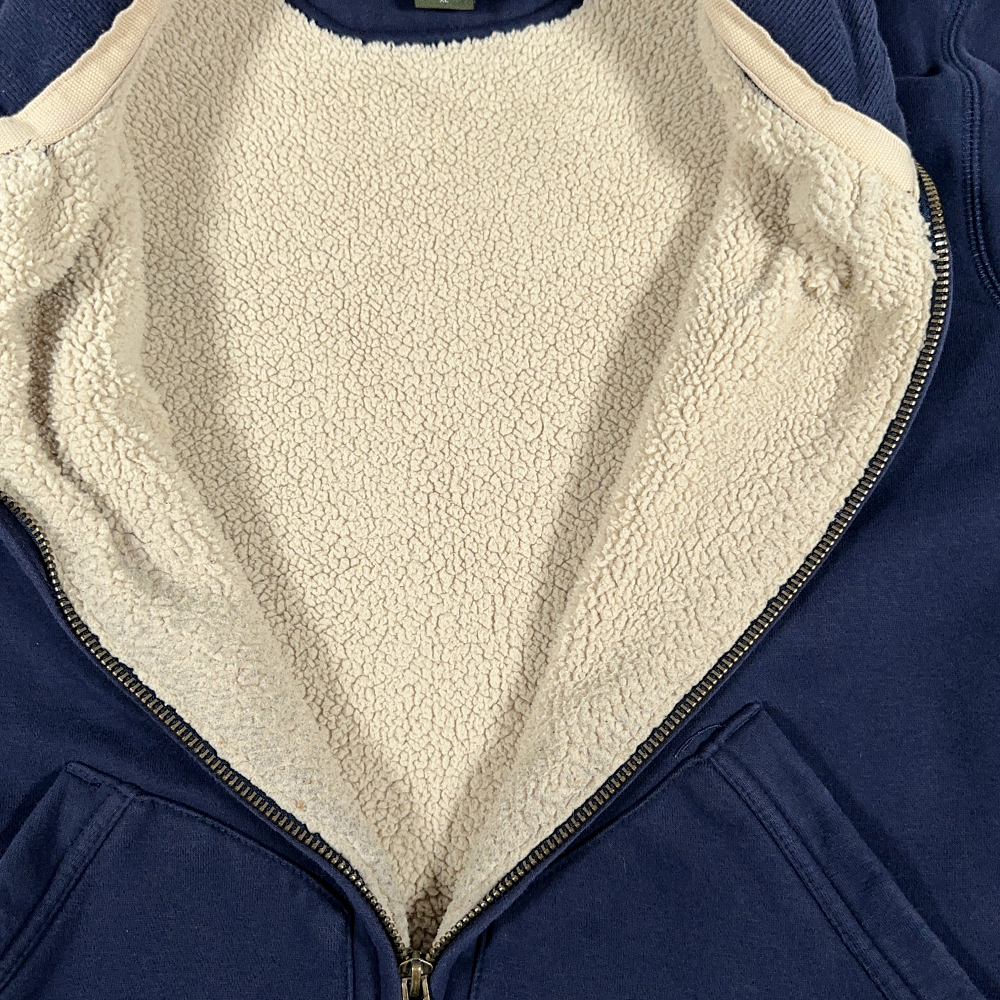 Vintage Eddie Bauer Jacket Adult LARGE Blue Sweatshirt Sherpa Lined Zip Up Y2K-6 Vintage Eddie Bauer Jacket Adult LARGE Blue Sweatshirt Sherpa Lined Zip Up Y2K