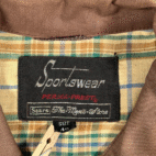 Vintage Sears Jacket Adult MEDIUM Brown Bomber Windbreaker Plaid Lined USA 70s