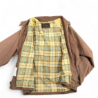 Vintage Sears Jacket Adult MEDIUM Brown Bomber Windbreaker Plaid Lined USA 70s