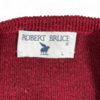 Vintage Robert Bruce Sweater Vest Adult SMALL Red gray Houndstooth USA Union 70s