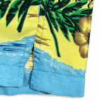 Vintage Reservoir Hawaiian Shirt Adult LARGE Blue Ocean Beach Palms Tropical 80s