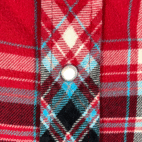 Vintage Wrangler Western Shirt Adult XXL Red Blue Plaid Flannel Pearl Snap Y2K