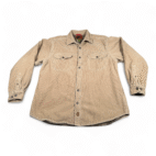 Vintage Boston Traders Shirt Adult EXTRA LARGE Brown Corduroy Barn Workshirt 90s