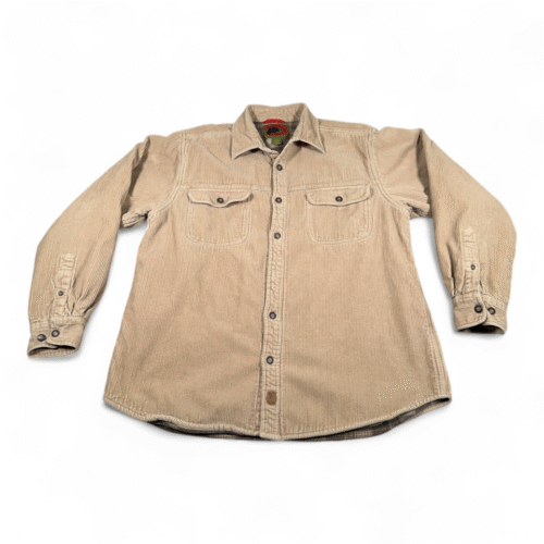 Vintage Boston Traders Shirt Adult EXTRA LARGE Brown Corduroy Barn Workshirt 90s