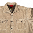 Vintage Boston Traders Shirt Adult EXTRA LARGE Brown Corduroy Barn Workshirt 90s