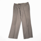 Vintage Polyester Dress Pants Mens 38x30 Brown USA Made Ultra Motion Elastic 70s