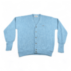 Vintage JC Penney Sweater Adult LARGE Blue Cardigan Fox USA Union Cobain 70s