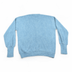 Vintage JC Penney Sweater Adult LARGE Blue Cardigan Fox USA Union Cobain 70s