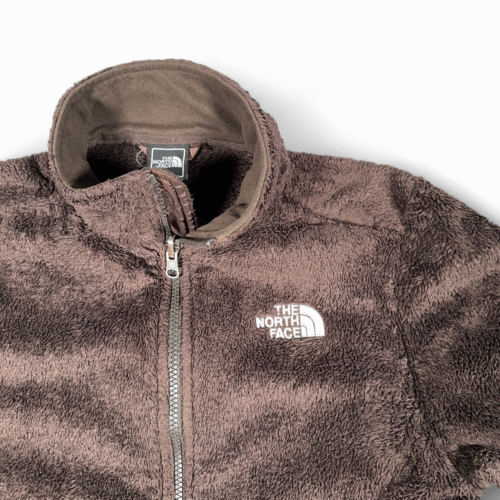 North Face Jacket Womens MEDIUM Brown Fleece Teddy Sherpa Outdoor Cozy
