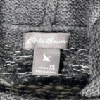 Eddie Bauer Sweater Womens EXTRA SMALL Brown Gray Nordic Fair Isle Wool Mohair