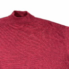 Vintage Bachrach Sweater Adult LARGE Red Merino Wool Italian Roll Neck 90s