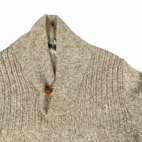 Vintage Appalachian Trail Sweater Adult LARGE Brown Oatmeal Wool Shawl USA 90s