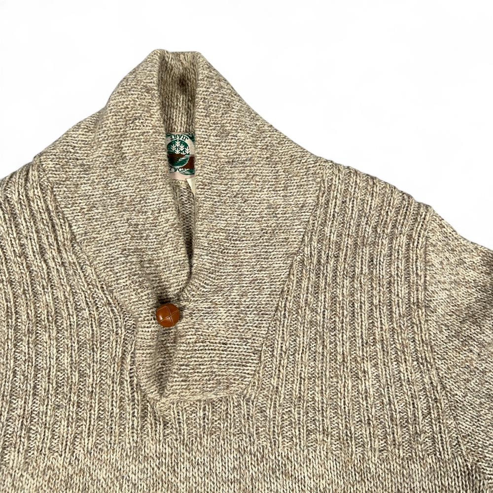 Vintage Appalachian Trail Sweater Adult LARGE Brown Oatmeal Wool Shawl USA 90s-2 Vintage Appalachian Trail Sweater Adult LARGE Brown Oatmeal Wool Shawl USA 90s
