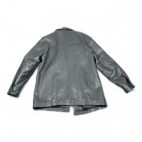 Vintage Gap Jacket Mens SMALL Black Leather Button Front Quilted Lining Coat 90s