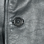 Vintage Gap Jacket Mens SMALL Black Leather Button Front Quilted Lining Coat 90s