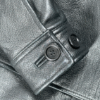 Vintage Gap Jacket Mens SMALL Black Leather Button Front Quilted Lining Coat 90s