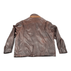 Vintage Orvis Leather Jacket Adult LARGE Brown Bomber Field World Traveler USA