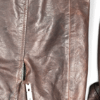 Vintage Orvis Leather Jacket Adult LARGE Brown Bomber Field World Traveler USA