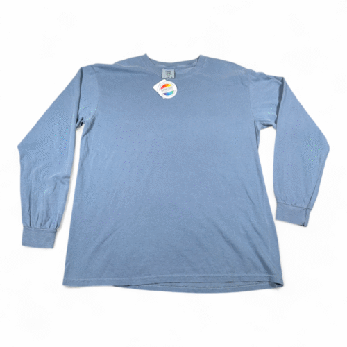 Comfort Colors Shirt Adult LARGE Blue Ring Spun Garment Dyed Deadstock